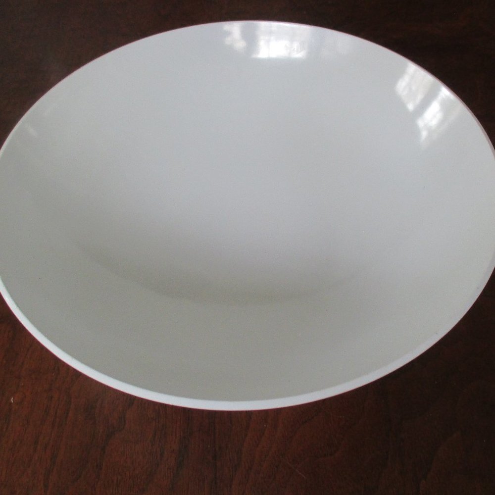 White Melamine Bowl Vintage Large 1985 Copco pasta or popcorn serving bowl 13"